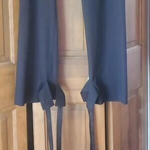 Navy Ankle Tie Dress Pants Trousers Size 4